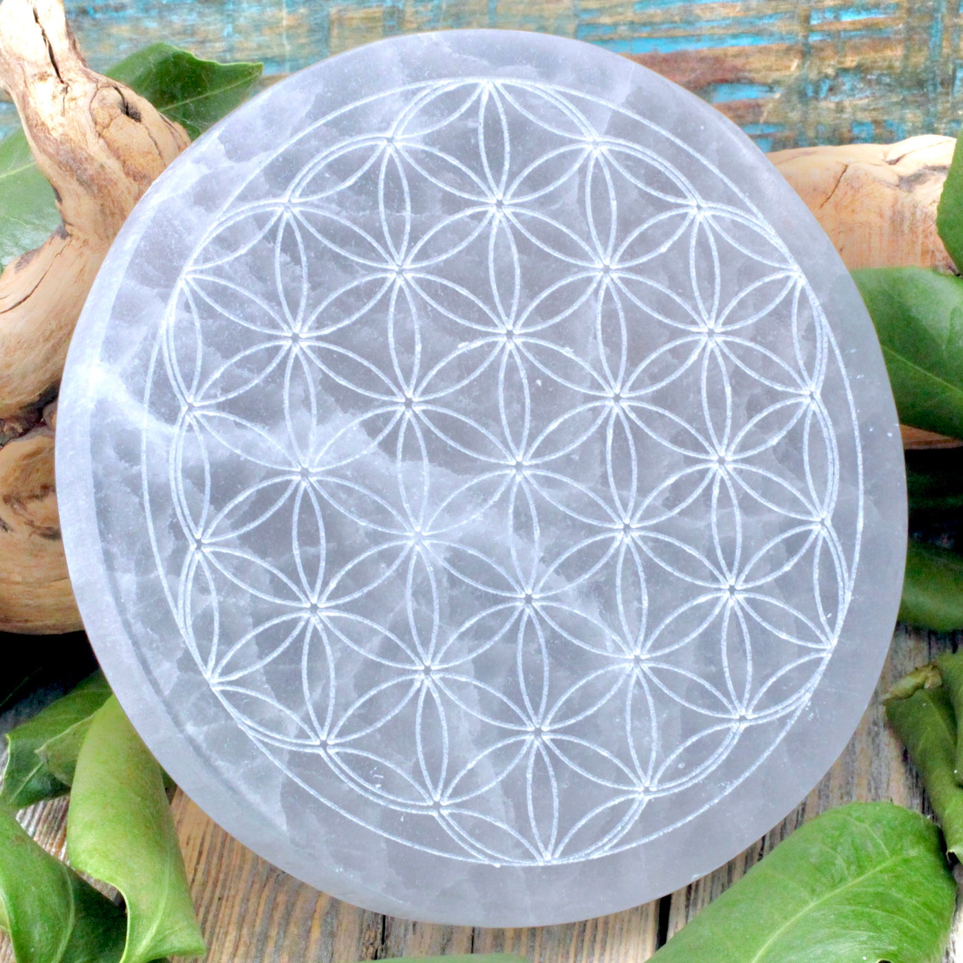 Selenite Charging Plate Flower of Life