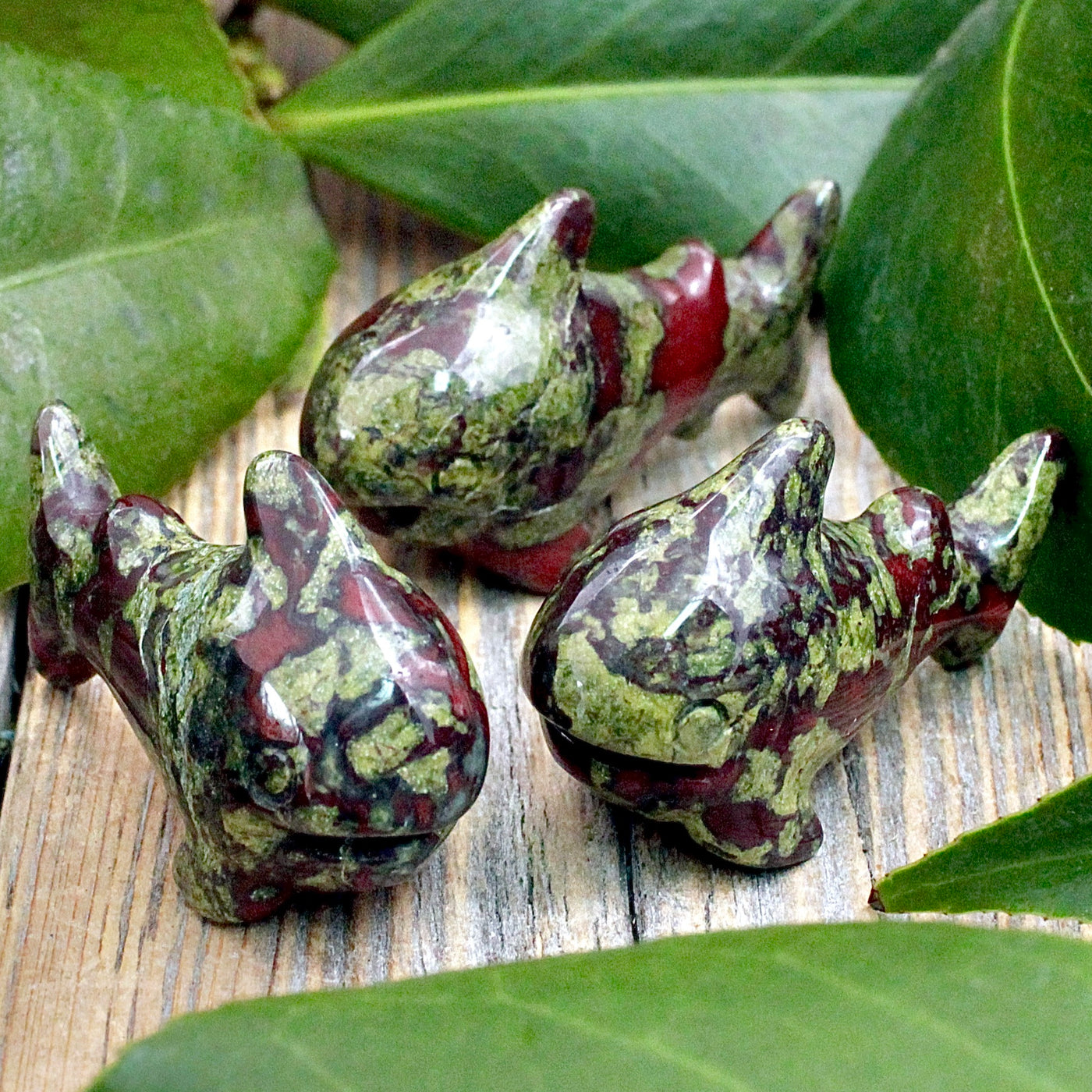 Dragon's Blood Jasper Shark Carving
