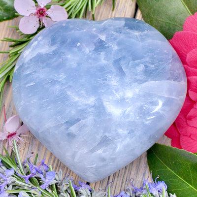 Blue Calcite Heart