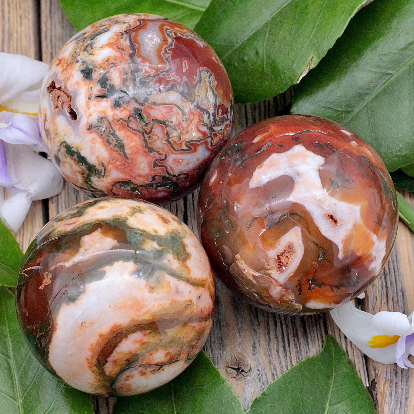 Red Moss Agate Sphere A