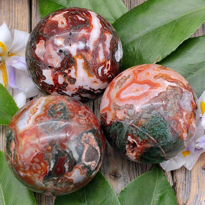 Red Moss Agate Sphere B