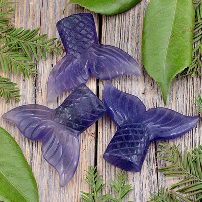 Fluorite Mermaid Tail Carving