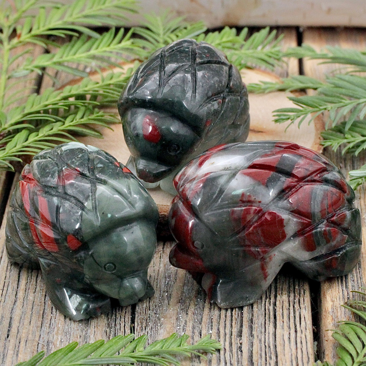 Bloodstone Hedgehog Carving