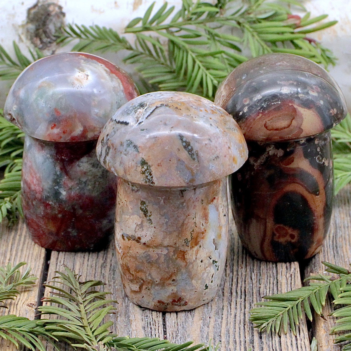 Ocean Jasper Mushroom carving