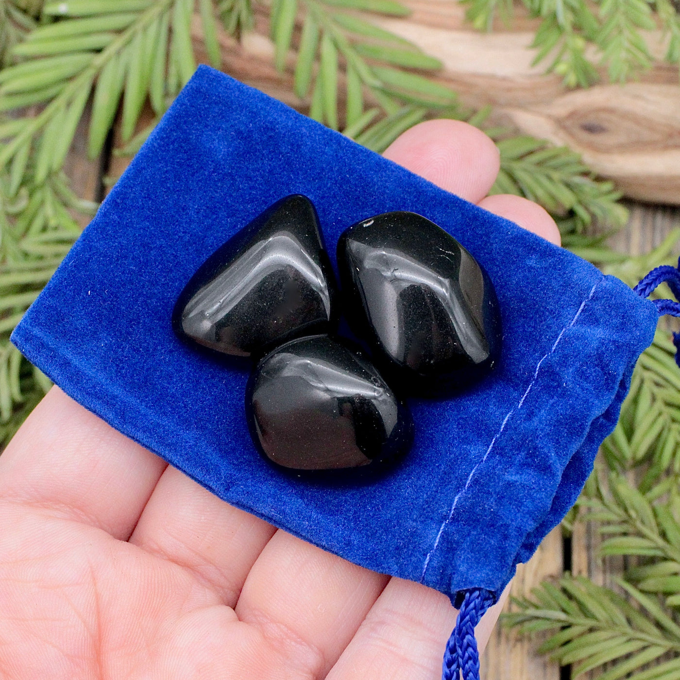 Apache Tear Tumble Trio In Velvet Bag