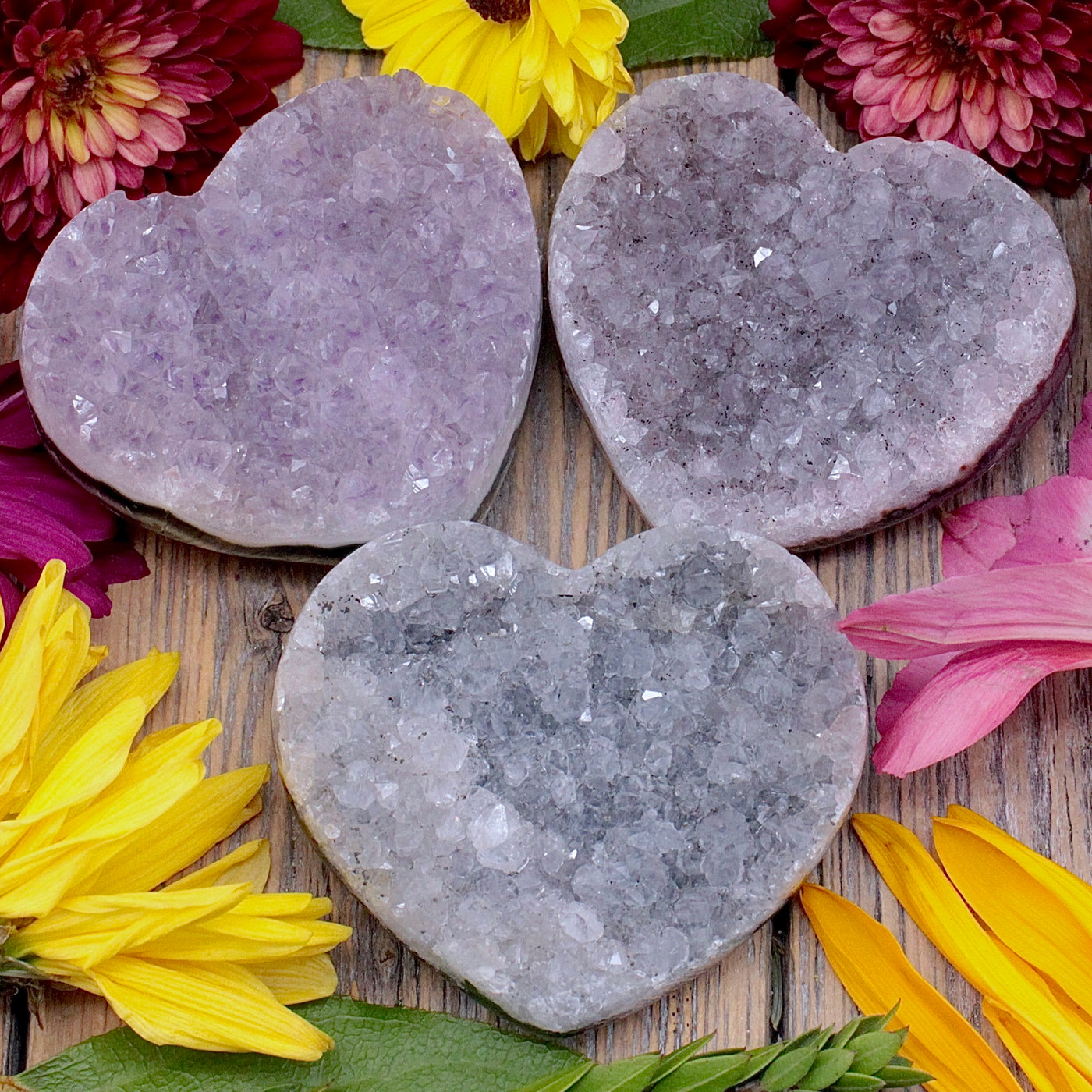 Amethyst Druzy Heart A