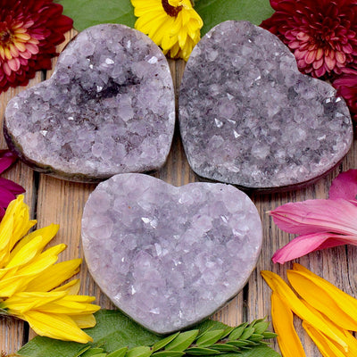 Amethyst Druzy Heart  B