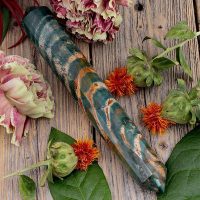 Faceted Bloodstone Wand F
