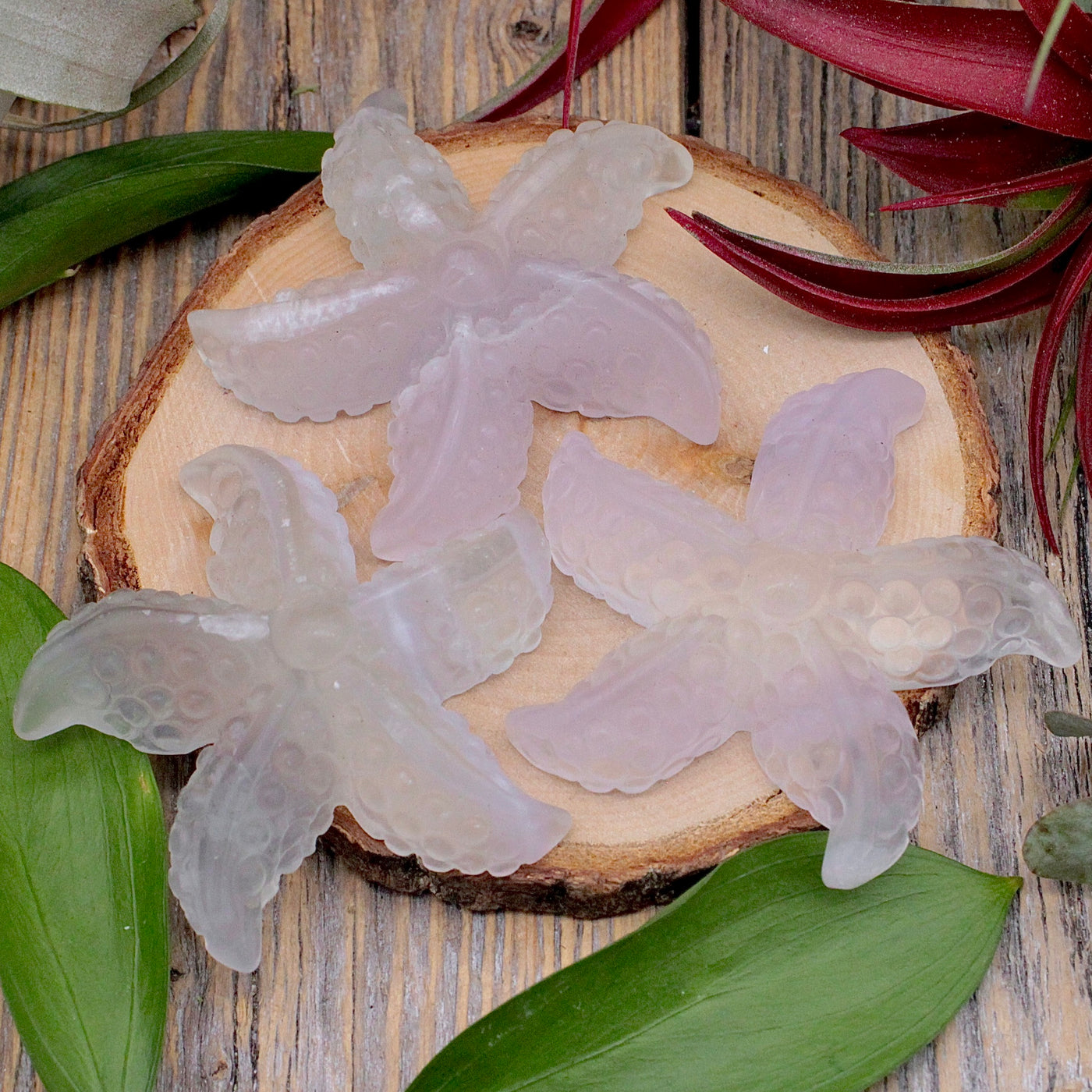 Pastel Rainbow Fluorite Starfish carving