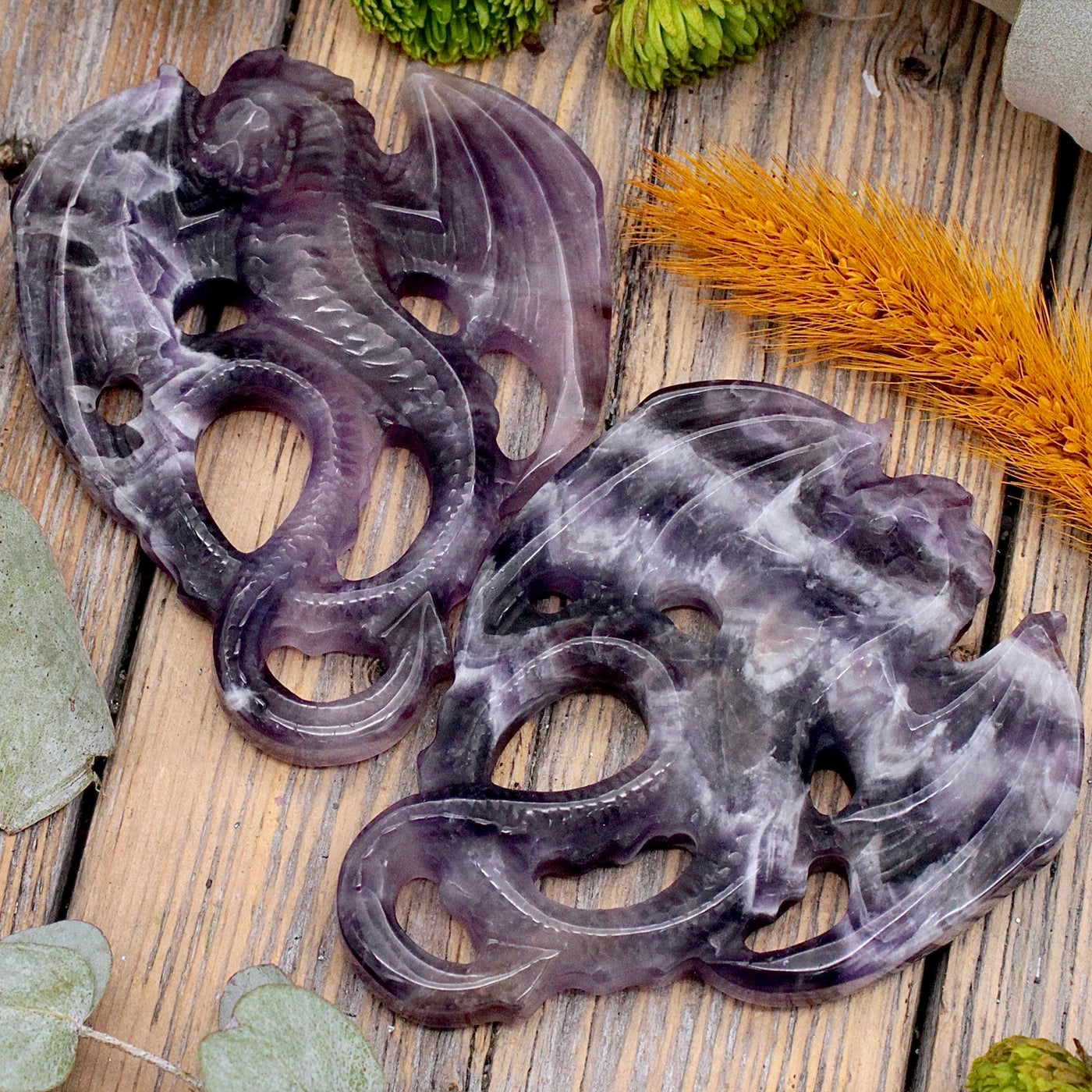 Amethyst Dragon Carving