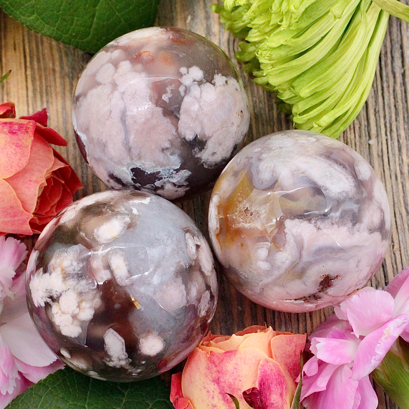Flower Agate Sphere