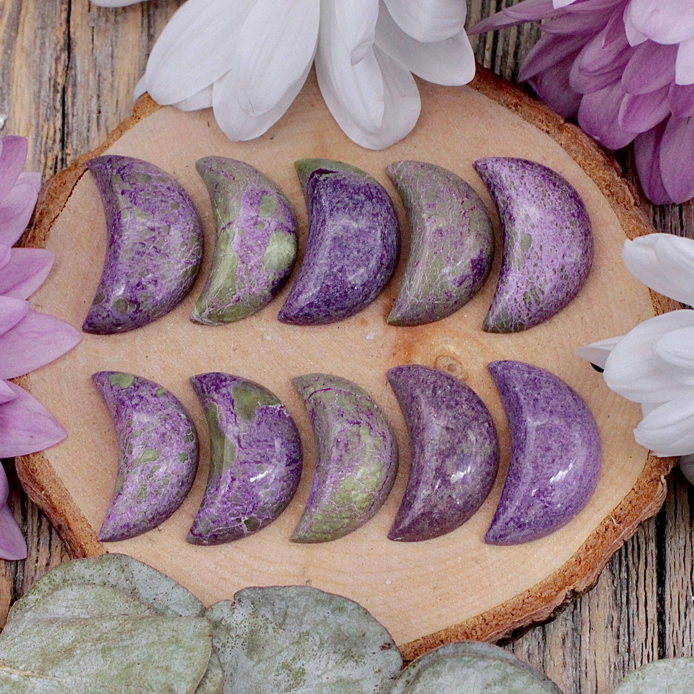 Stichtite Crescent Moon Cabochon