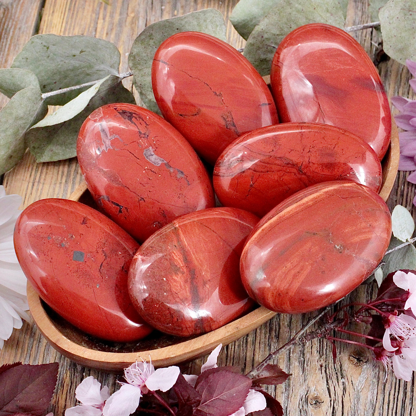 Red Jasper Palm Stone