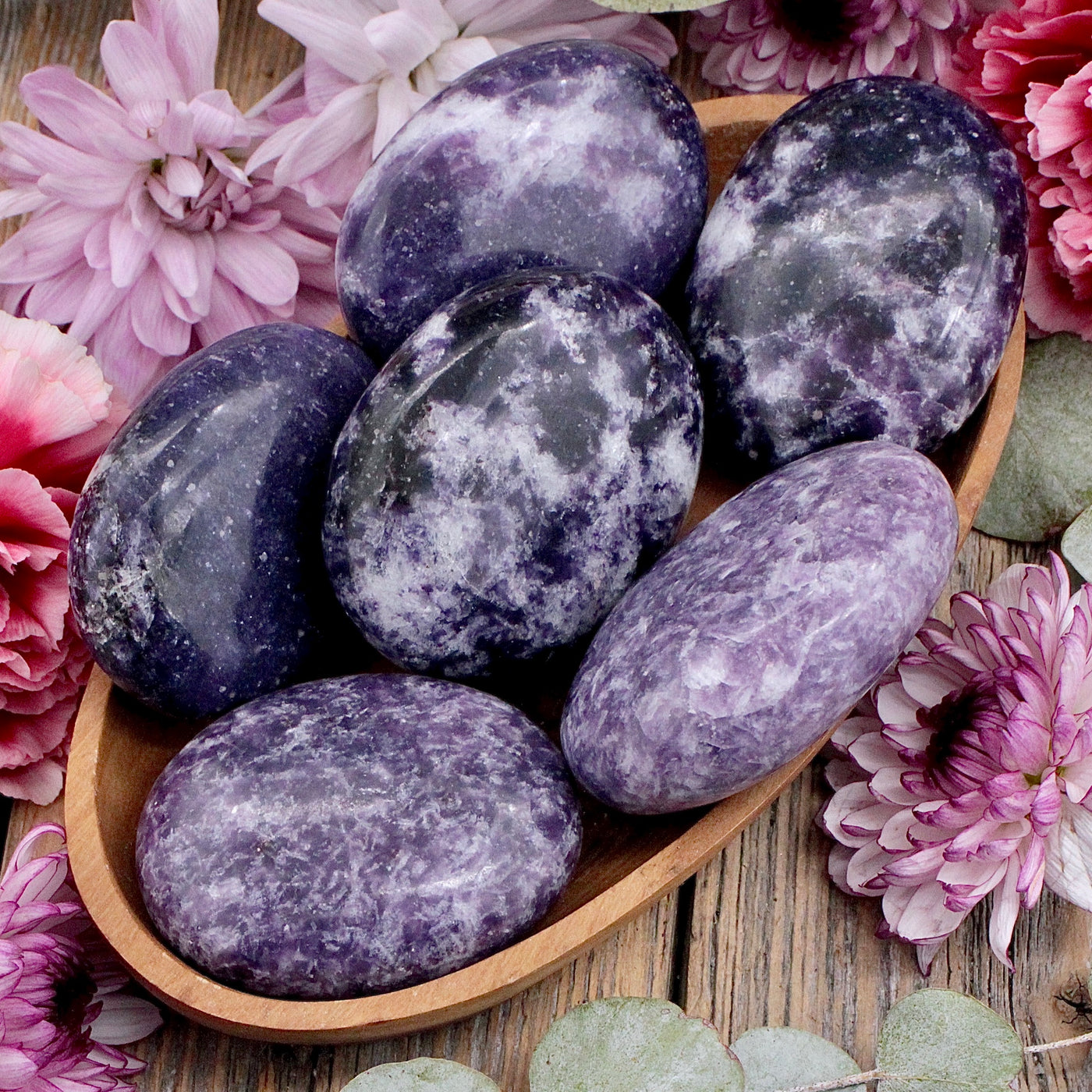 Lepidolite Palm Stone