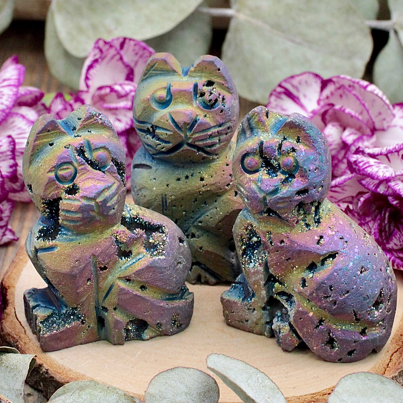 Titanium Druzy Cat