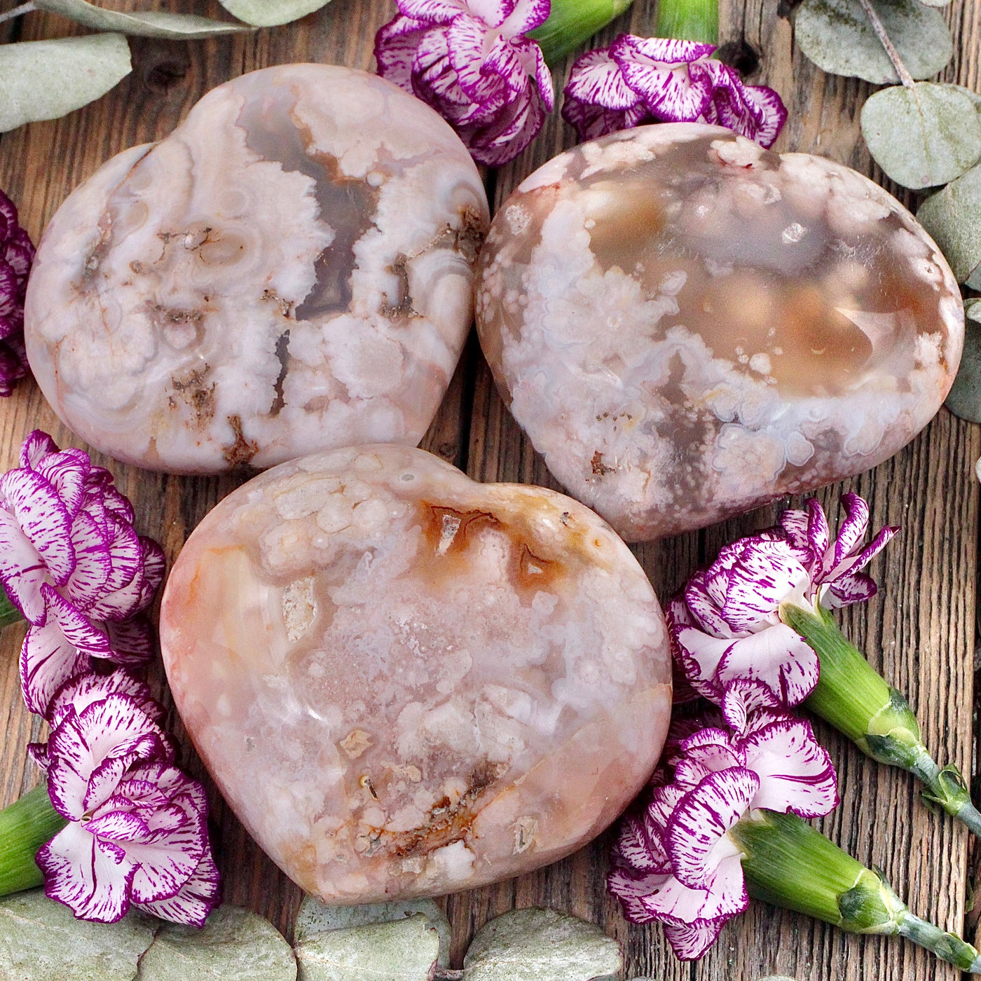 Flower Agate Heart