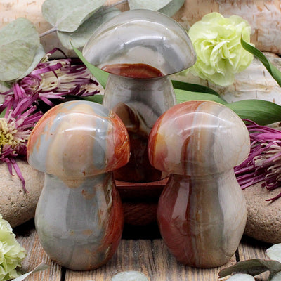 Polychrome Jasper Mushroom A