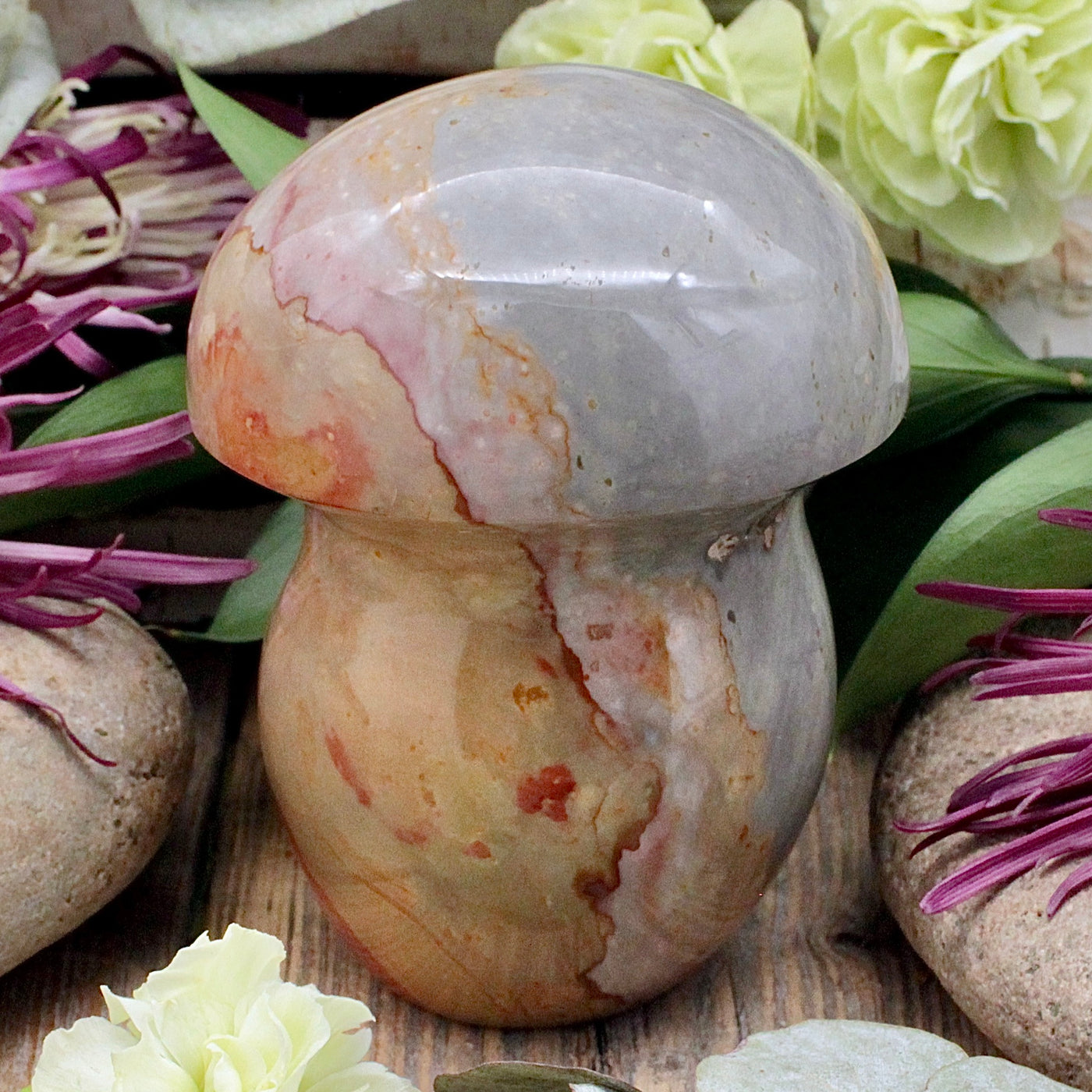 Polychrome Jasper Mushroom D