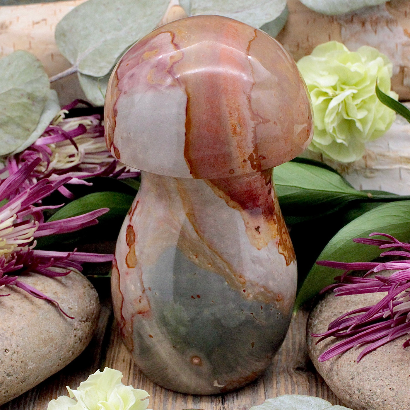 Polychrome Jasper Mushroom E