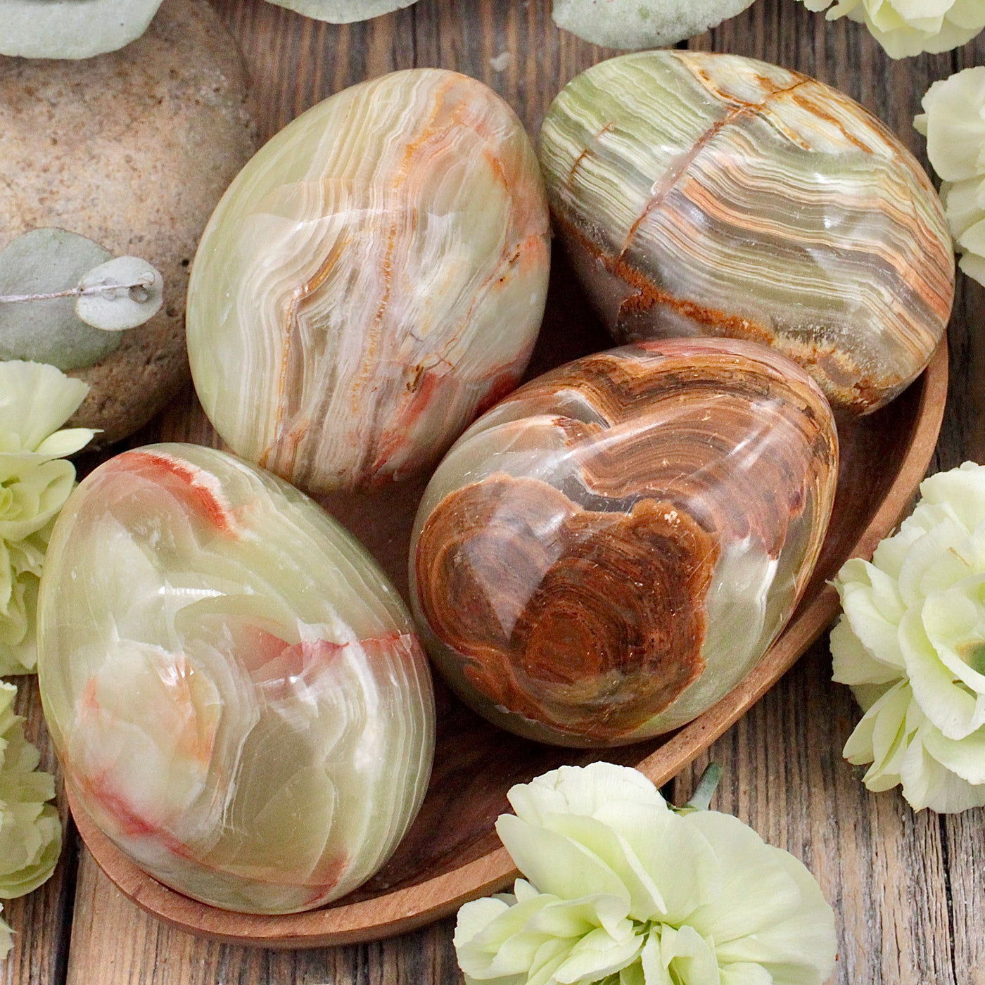 Green Banded Calcite Egg