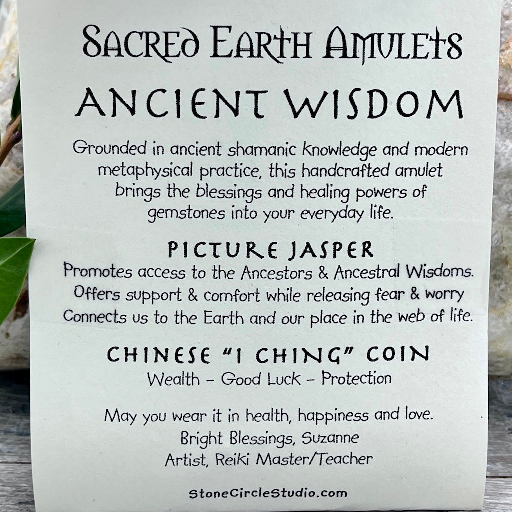 Ancient Wisdom Picture Jasper Sacred Earth Amulet card