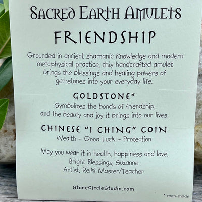 Friendship Sacred Earth Amulet Necklace card