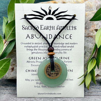 Abundance Green Aventurine Necklace Sacred Earth Amulet