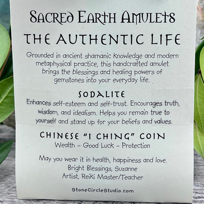 The Authentic Life Sodalite Sacred Earth Amulet card