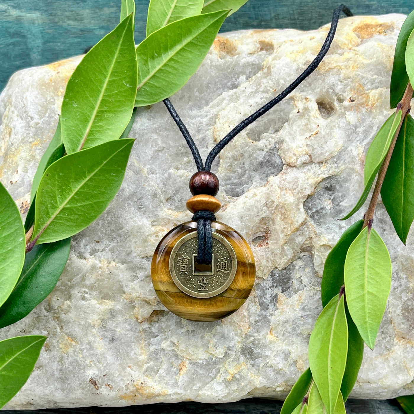 Good Luck Tiger's Eye Necklace 30mm
