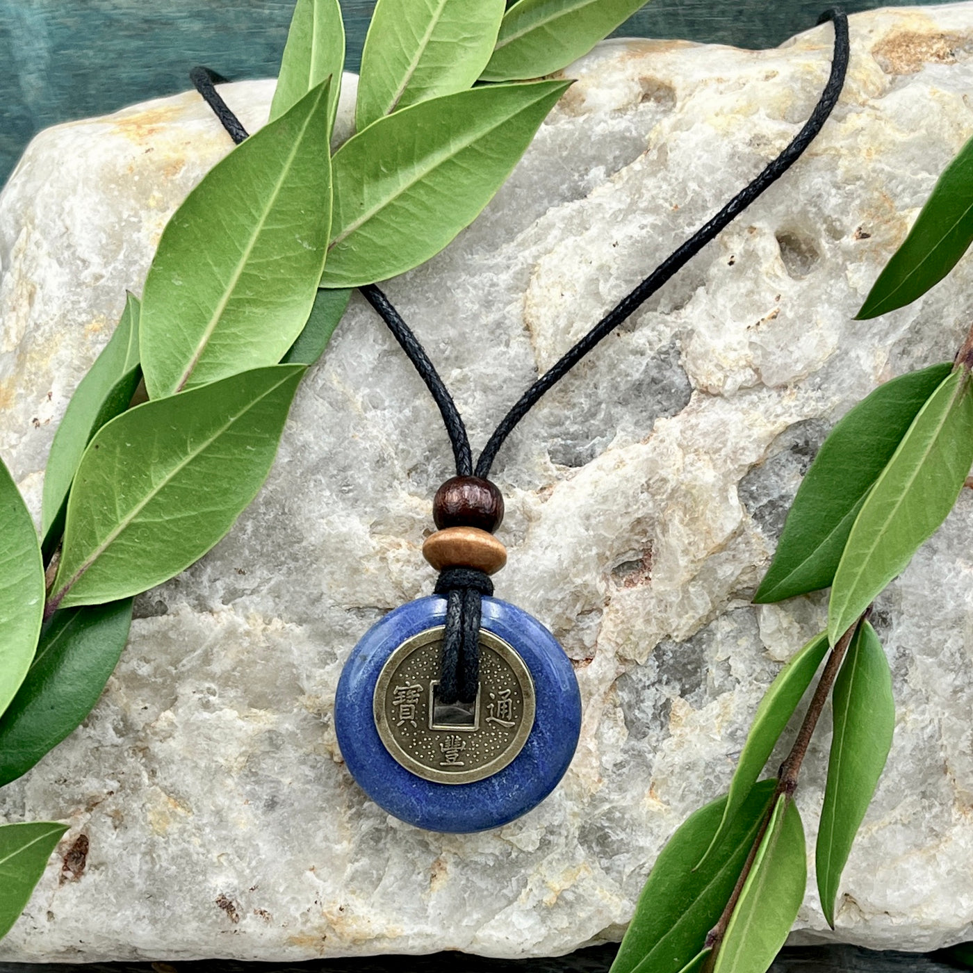 Pure Energy Blue Quartz Necklace  30mm