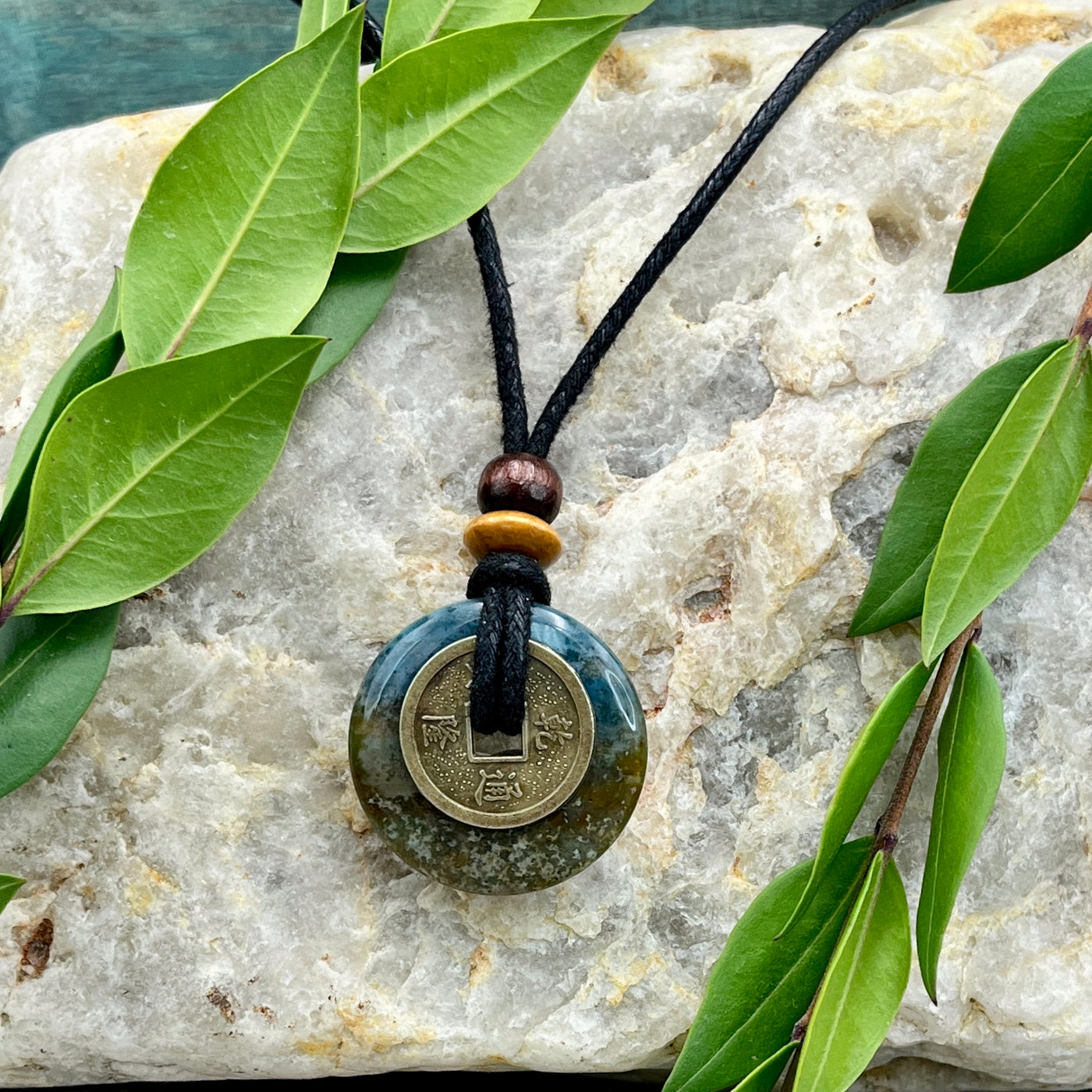 Blessings Rainbow Jasper Sacred Earth Amulet 30mm 