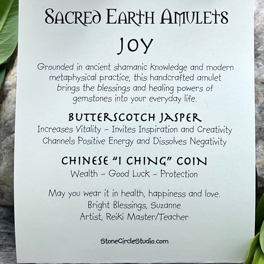 Joy Sacred Earth Amulet Necklace card
