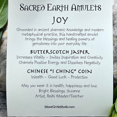 Joy Sacred Earth Amulet Necklace card