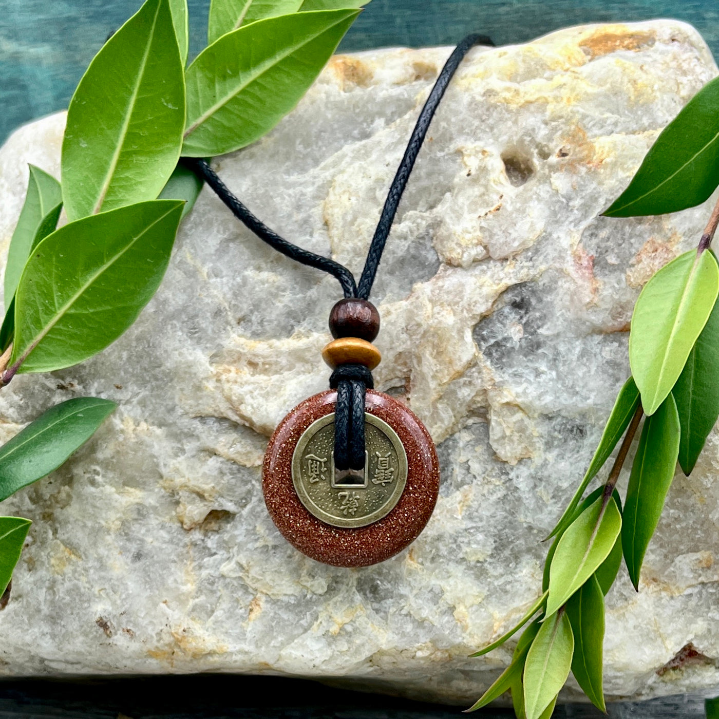 Friendship Goldstone Necklace 30mm