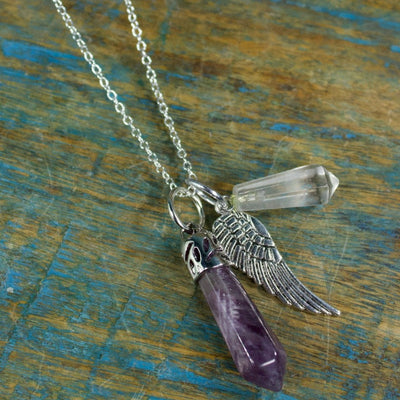 Amethyst Guardian Stones Necklace