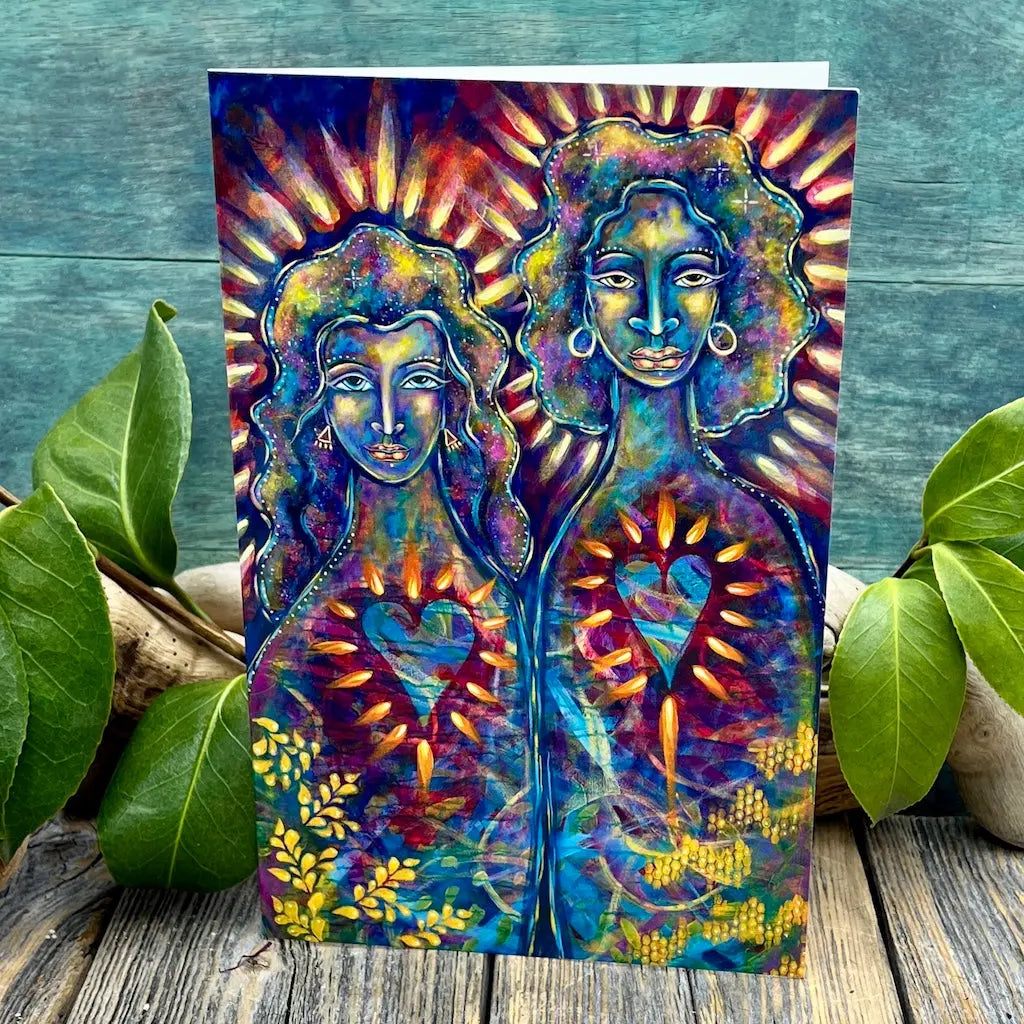Sisters - Blank Greeting Card