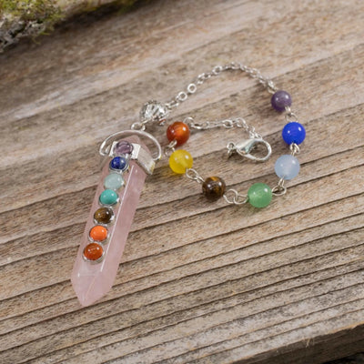 Rose Quartz Chakra Pendulum