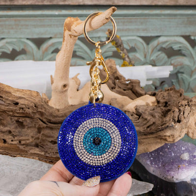 Evil Eye & Hamsa Rhinestone Keychain Collection