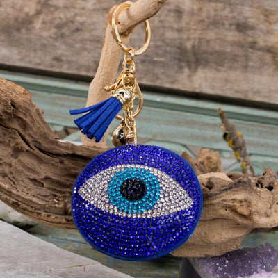 Evil Eye & Hamsa Rhinestone Keychain Collection