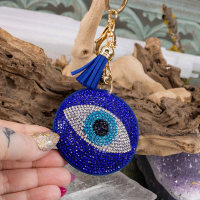Evil Eye & Hamsa Rhinestone Keychain Collection