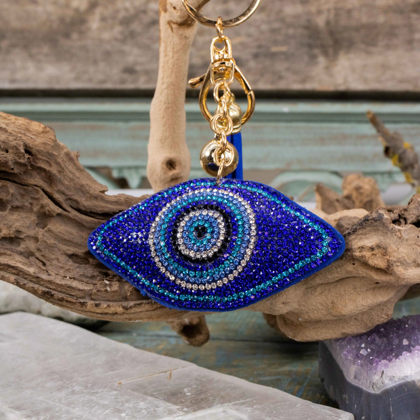 Evil Eye & Hamsa Rhinestone Keychain Collection