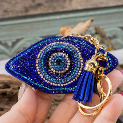 Evil Eye & Hamsa Rhinestone Keychain Collection