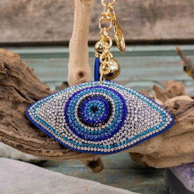 Evil Eye & Hamsa Rhinestone Keychain Collection