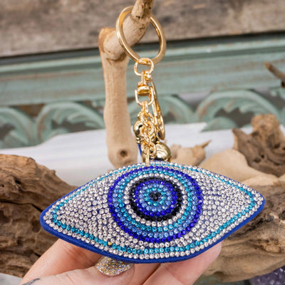 Evil Eye & Hamsa Rhinestone Keychain Collection