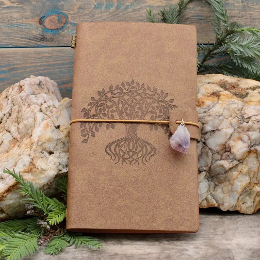 Embossed Leather Journal - Tree of Life Design