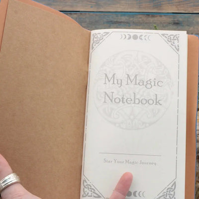 Embossed Leather Journal - Chakra  Flower of Life Design