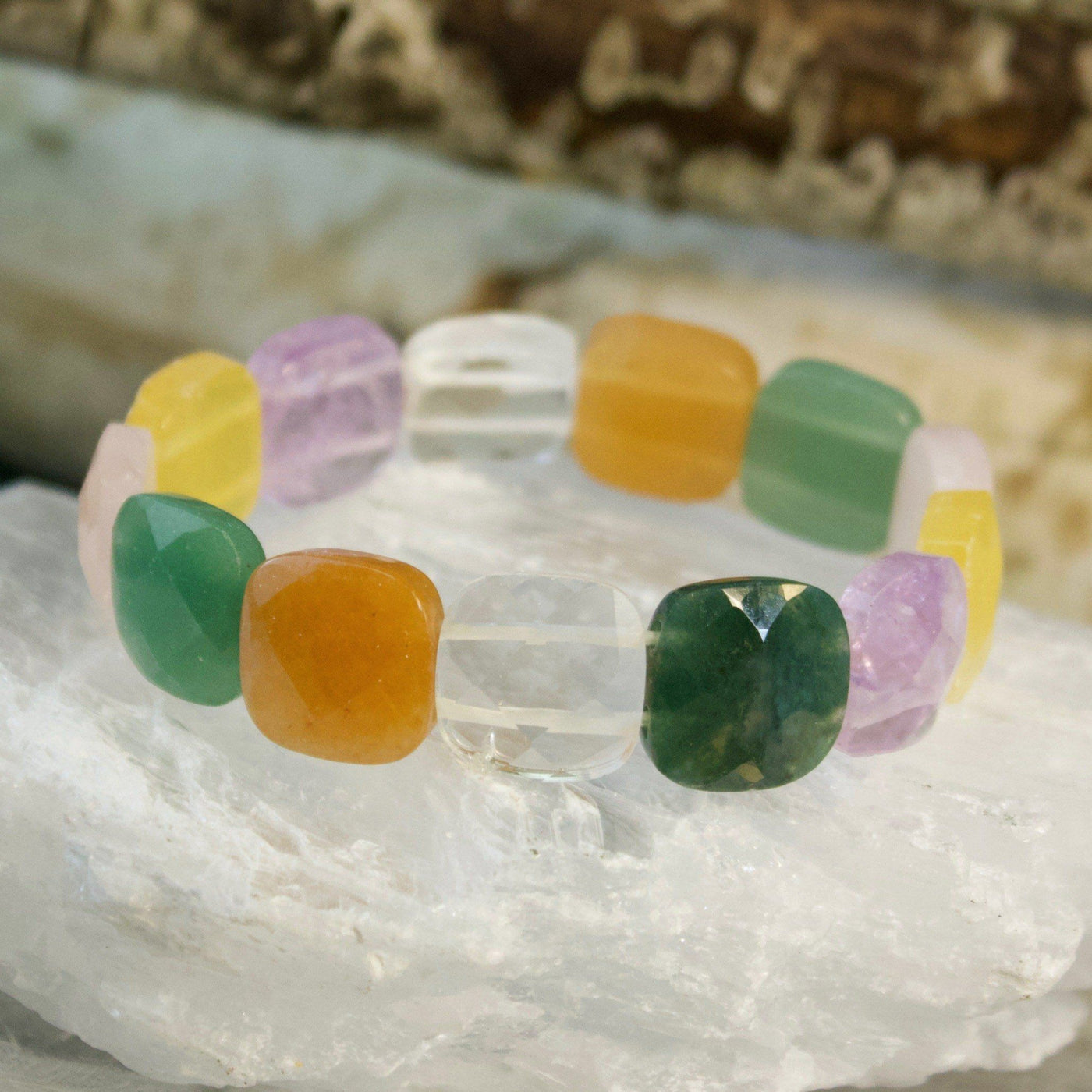 Bright and Beautiful Bracelet with Square Beads