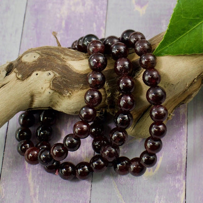 Garnet Bracelet, 8mm beads
