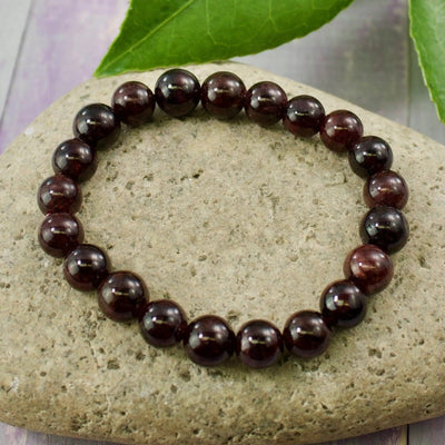 Garnet Bracelet, 8mm beads