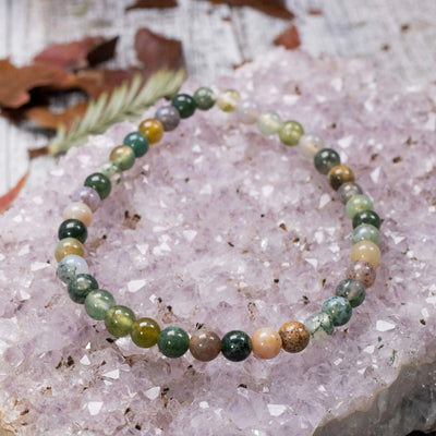Fancy Agate Bracelet 4mm